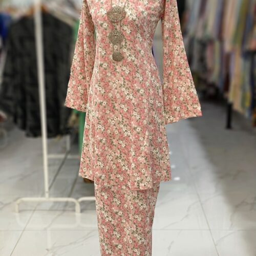 MELOR KURUNG RIAU CREPE NUDE PINK