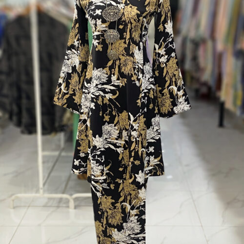 MELOR KURUNG RIAU CREPE BLACK