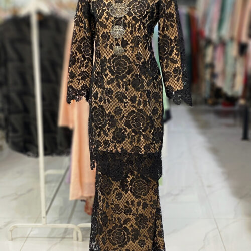 BAINON KURUNG LACE PREMIUM BLACK