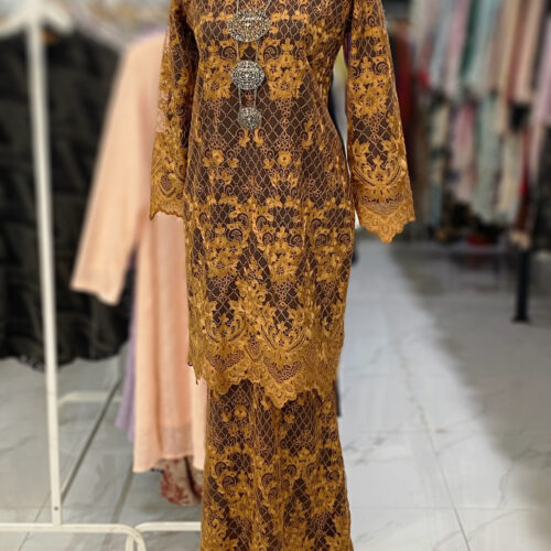 BAINON KURUNG LACE PREMIUM BRONZE GOLD