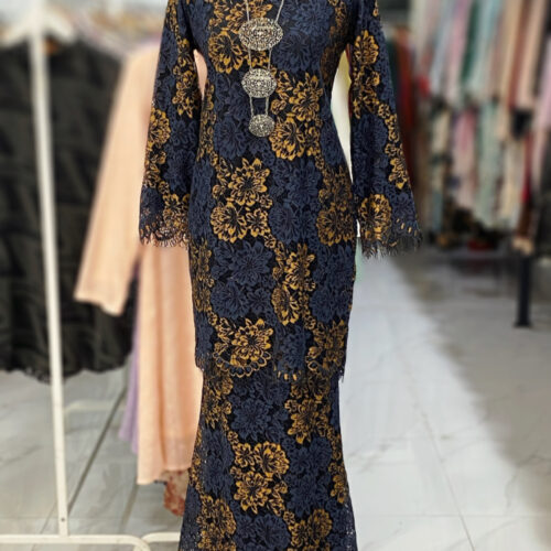 BAINON KURUNG LACE PREMIUM BLACK GOLD