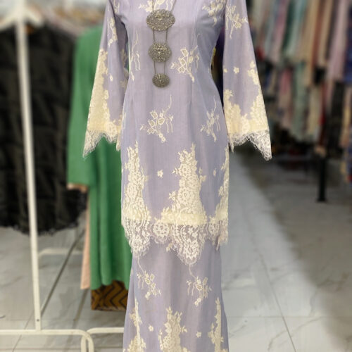 BAINON KURUNG LACE PREMIUM SOFT LAVENDER