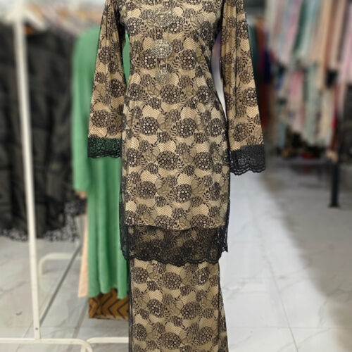 BAINON KURUNG LACE PREMIUM BLACK