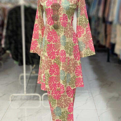 MELOR KURUNG RIAU CREPE PINK