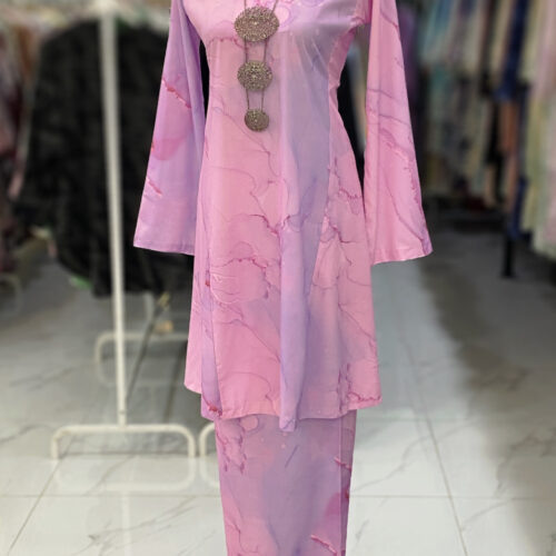 MELOR KURUNG RIAU CREPE PINK