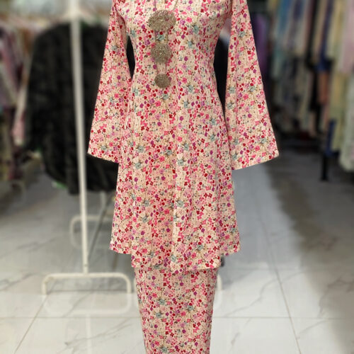 MELOR KURUNG RIAU CREPE PINK
