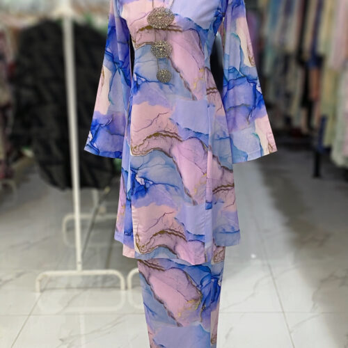 MELOR KURUNG RIAU CREPE BLUE
