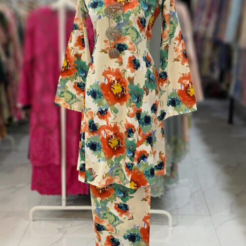 MELOR KURUNG RIAU CREPE NUDE