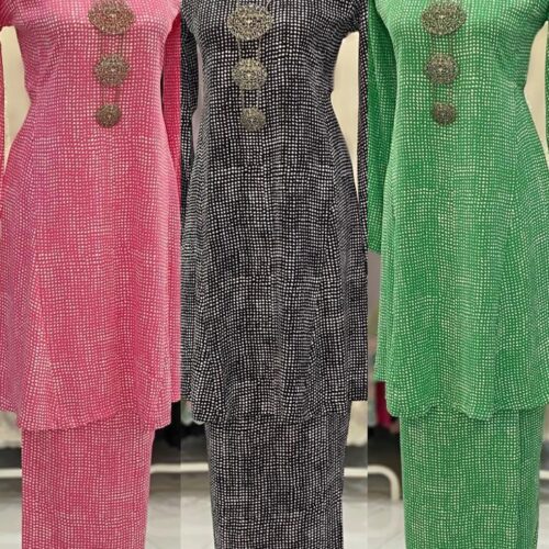 MELOR KURUNG RIAU CREPE POLKADOT