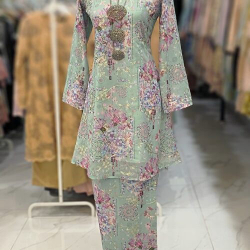 CAMELIA KURUNG PREMIUM FULL CHIFFON MINT