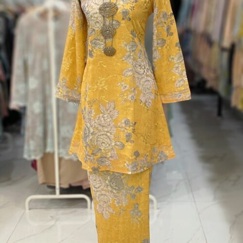 CAMELIA KURUNG PREMIUM FULL CHIFFON YELLOW
