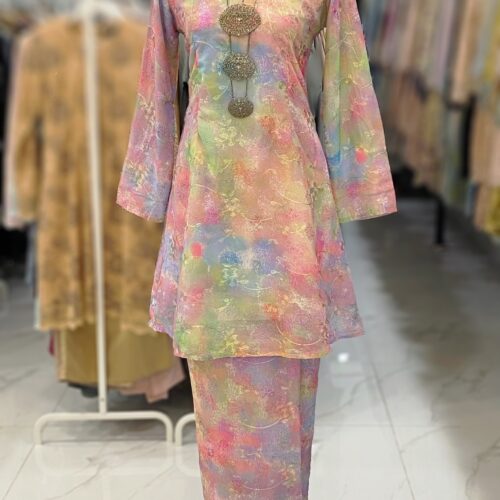 CAMELIA KURUNG PREMIUM FULL CHIFFON PINK