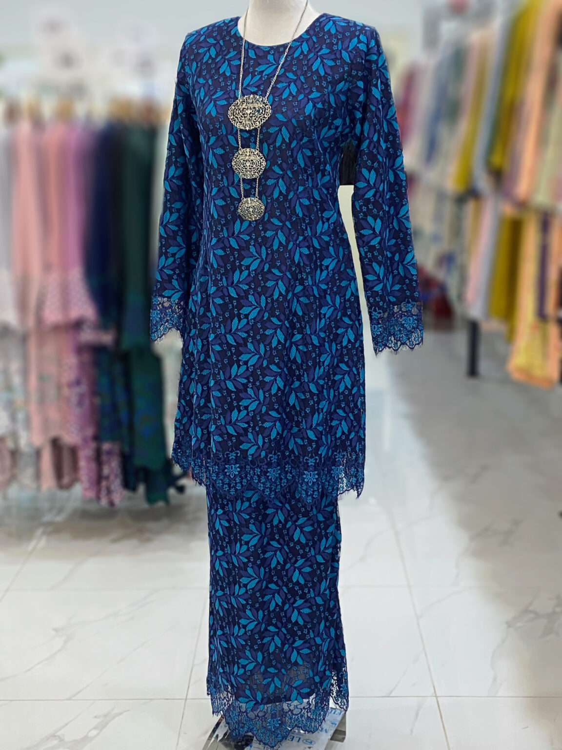 BAINON KURUNG LACE PREMIUM BLUE