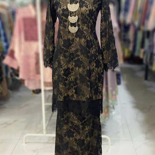 BAINON KURUNG LACE PREMIUM BLACK NUDE