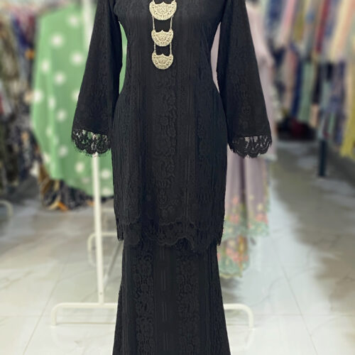 BAINON KURUNG LACE PREMIUM BLACK