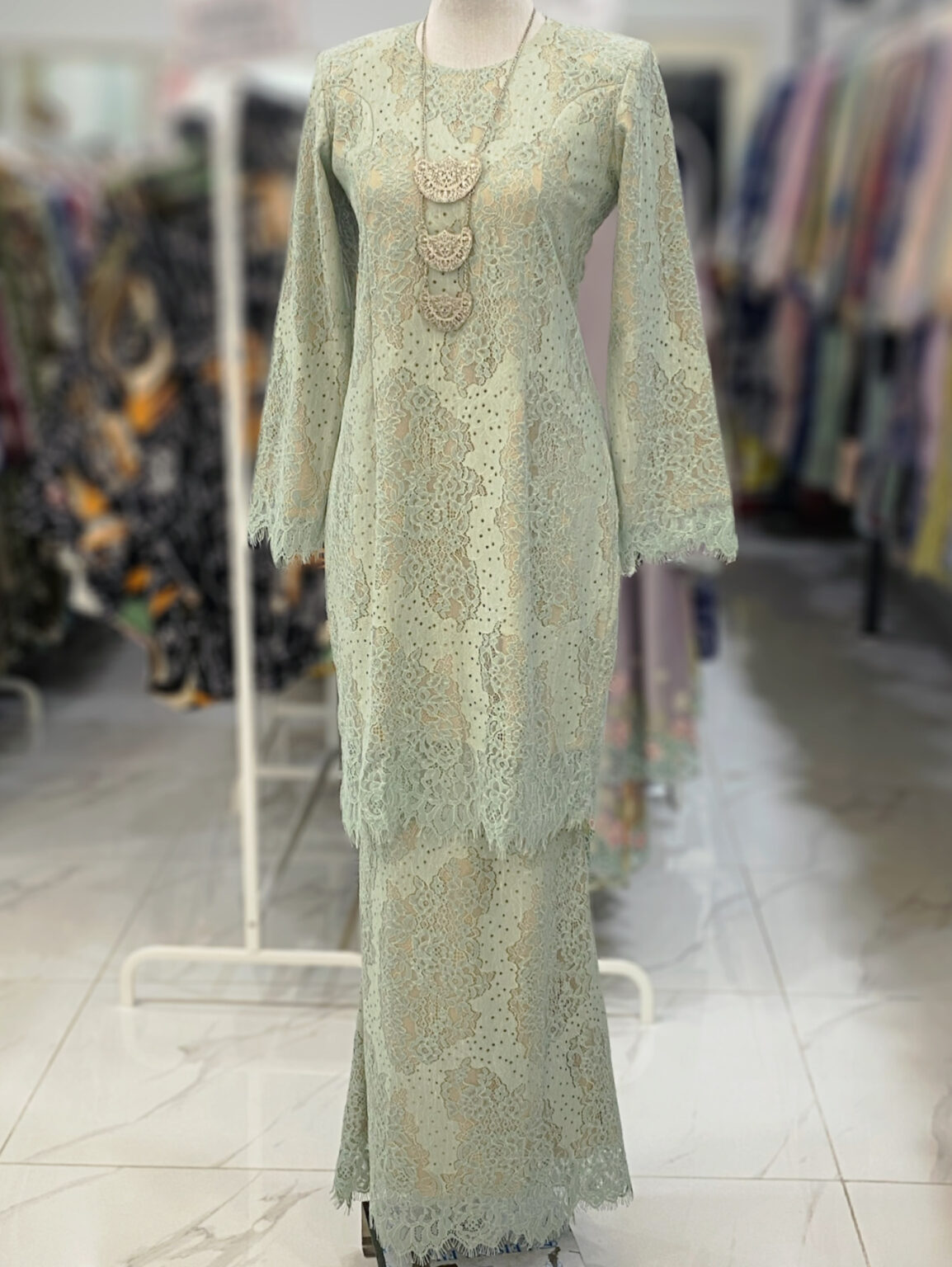 BAINON KURUNG LACE PREMIUM MINT