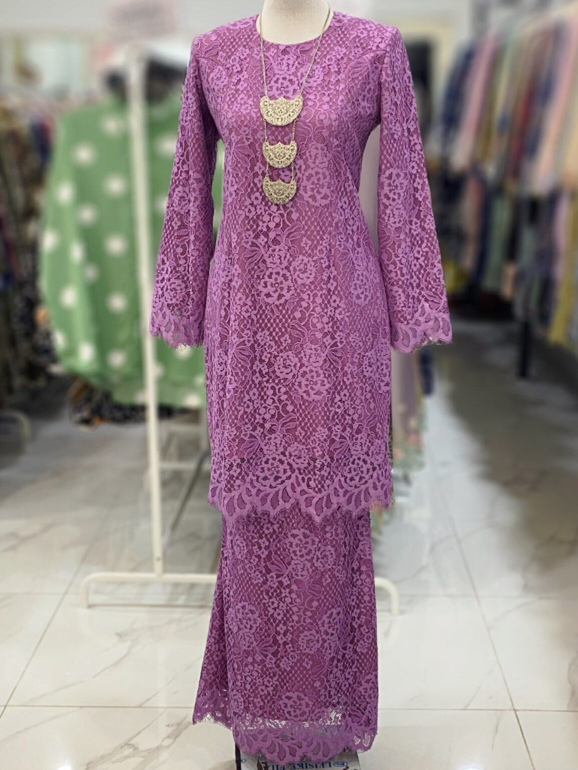 BAINON KURUNG LACE PREMIUM MAGENTA