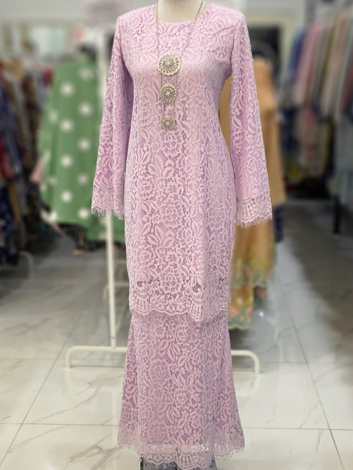 BAINON KURUNG LACE PREMIUM LAVENDER