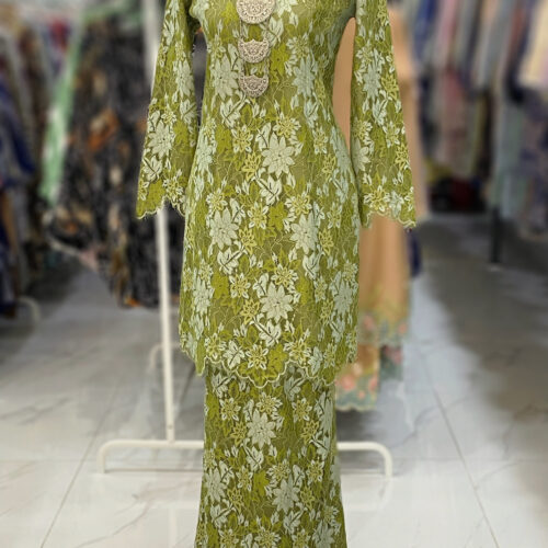 BAINON KURUNG LACE PREMIUM OLIVE