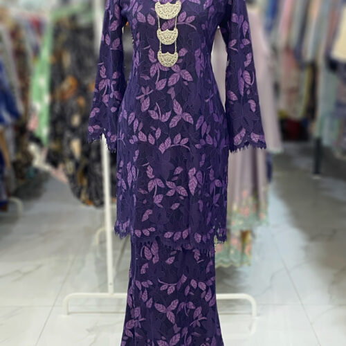 BAINON KURUNG LACE PREMIUM DARK PURPLE