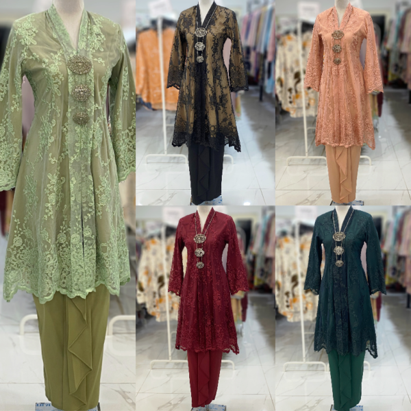 KEBAYA LABUH KUNTUM HALF CHIFFON 3