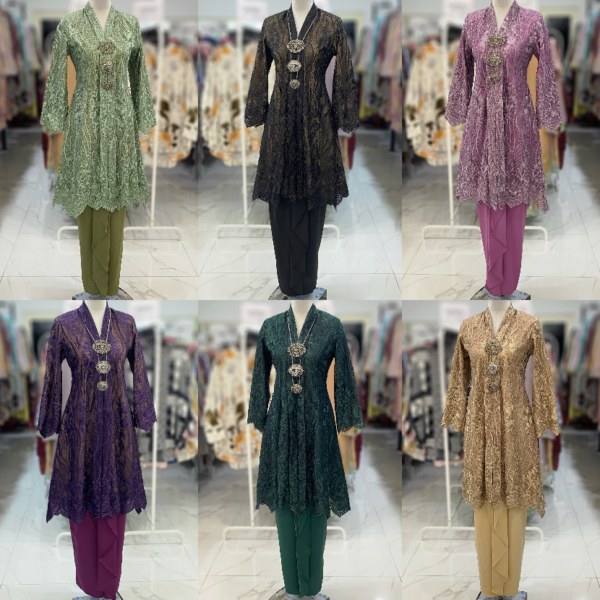 KEBAYA LABUH KUNTUM HALF CHIFFON 1