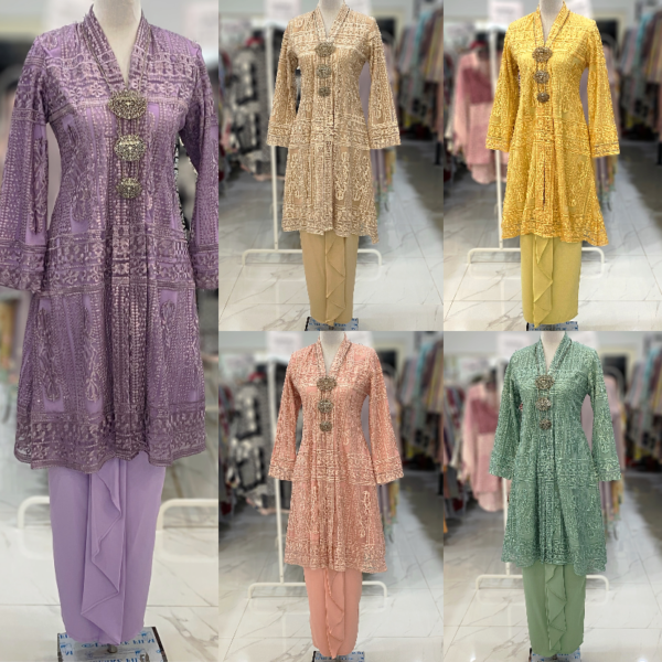KEBAYA LABUH KUNTUM HALF CHIFFON 4