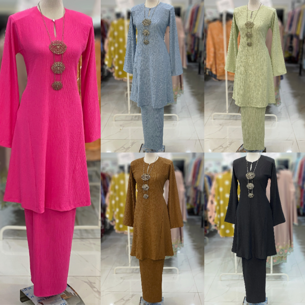 MELOR KURUNG RIAU CRUMPLE CREPE