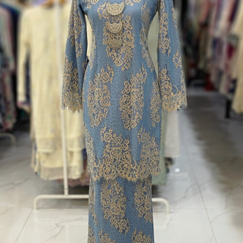 BAINON KURUNG LACE PREMIUM BLUE NUDE