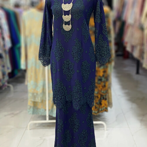 BAINON KURUNG LACE PREMIUM DARK BLUE GREEN