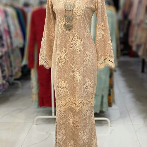 BAINON KURUNG LACE PREMIUM PEACH
