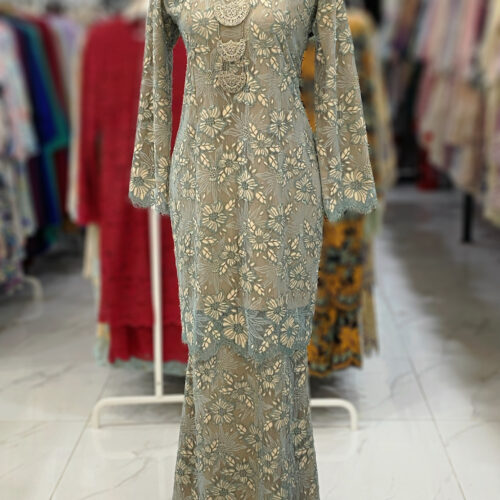 BAINON KURUNG LACE PREMIUM NUDE GREY