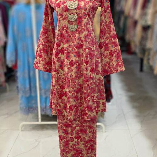 MELOR KURUNG RIAU CREPE PINK