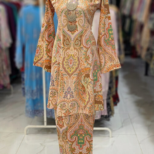 MELOR KURUNG RIAU CREPE ORANGE