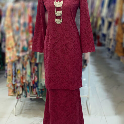 BAINON KURUNG LACE PREMIUM MAROON