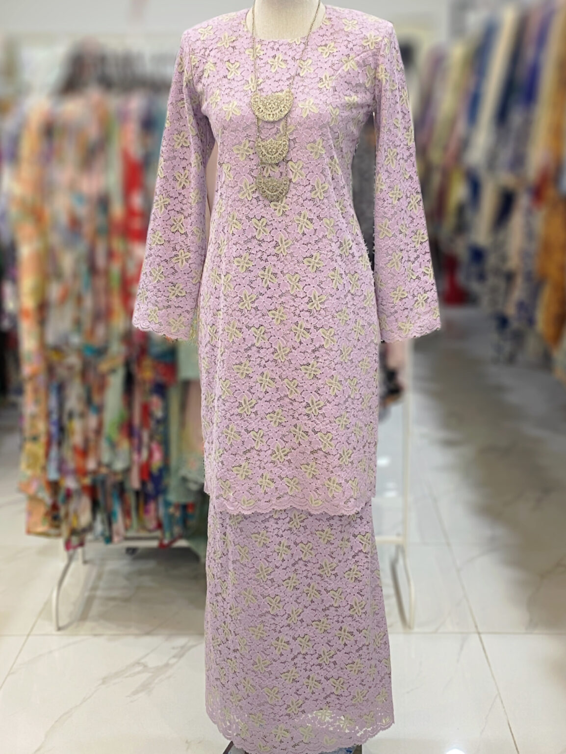 BAINON KURUNG LACE PREMIUM SOFT PURPLE