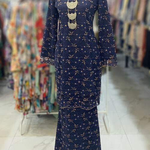 BAINON KURUNG LACE PREMIUM DARK BLUE