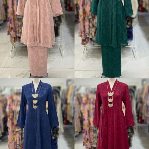 KEBAYA LABUH DANG ANUM 3D CHIFFON FLORAL