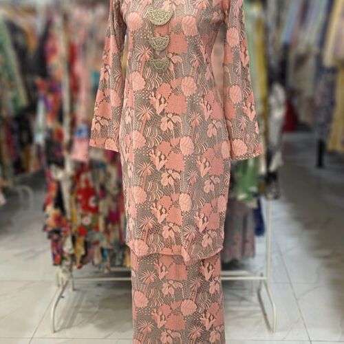 BAINON KURUNG LACE PREMIUM PINK GREY