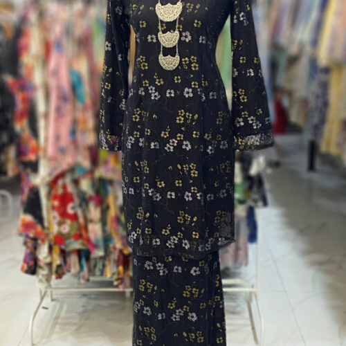 BAINON KURUNG LACE PREMIUM BLACK GOLD