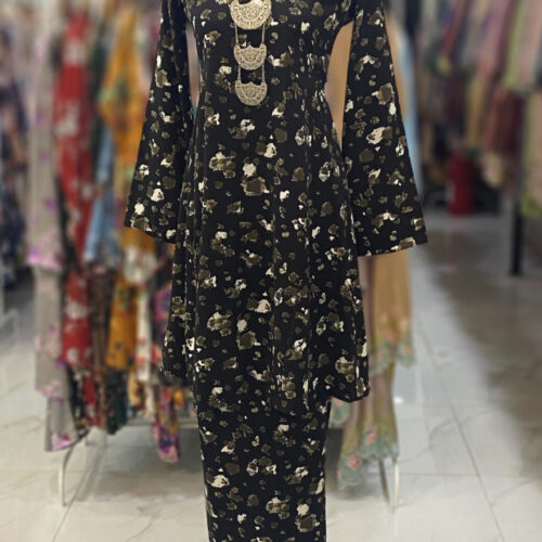 MELOR KURUNG RIAU CREPE BLACK