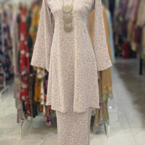 MELOR KURUNG RIAU CREPE SOFT PURPLE