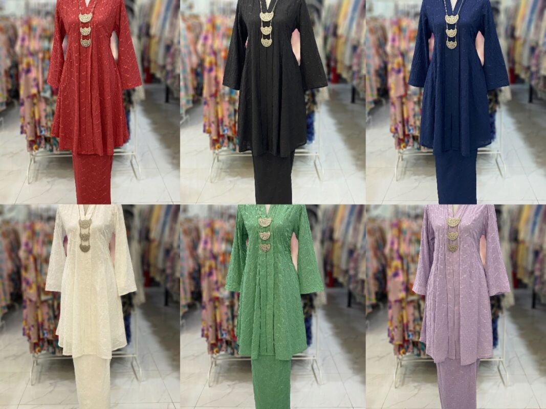KEBAYA LABUH DANG ANUM SOFT COTTON EMBROIDERY