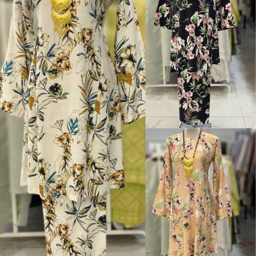 MELOR KURUNG RIAU MIX COTTON LINEN