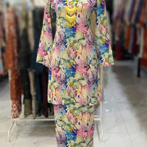 CAMELIA KURUNG PREMIUM CREPE BUNGA TERATAI