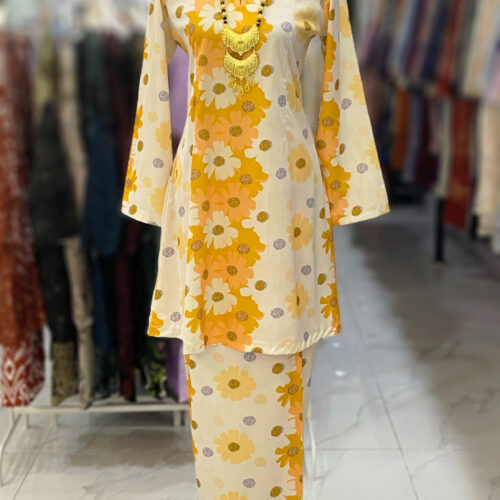 CAMELIA KURUNG PREMIUM CREPE YELLOW