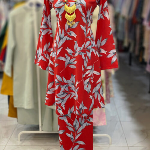 MELOR KURUNG RIAU CREPE RED