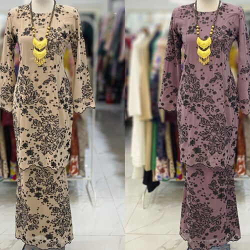 BAINON KURUNG EMBROIDERY CHIFFON