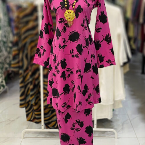 MELOR KURUNG RIAU CREPE PINK BANDUNG
