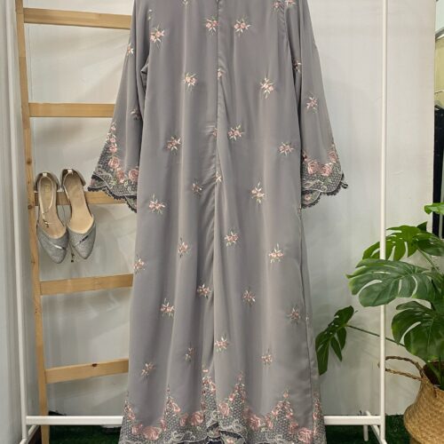 YARA ABAYA CHIFFON SULAM GRAY